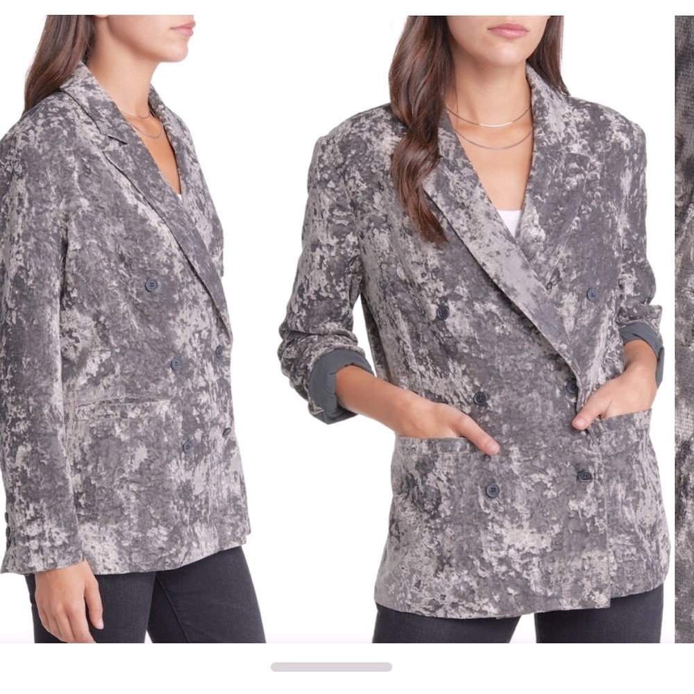 Crushed Velvet Double Breasted Treasure & Bond Blazer